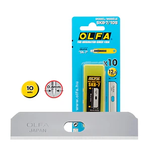Olfa Pack de 10 Cuchillas de Respuesto para Cutters Olfa SK-7 - Acero Inoxidable