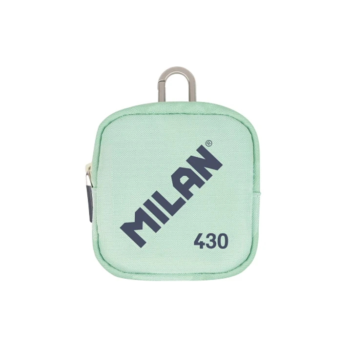 Milan Coleccion 430 Monedero Pequeño - Tamaño Monedero 10,3x10x2,5cm - Cierre de Cremallera - Mosqueton de Aluminio - Color Verde 1
