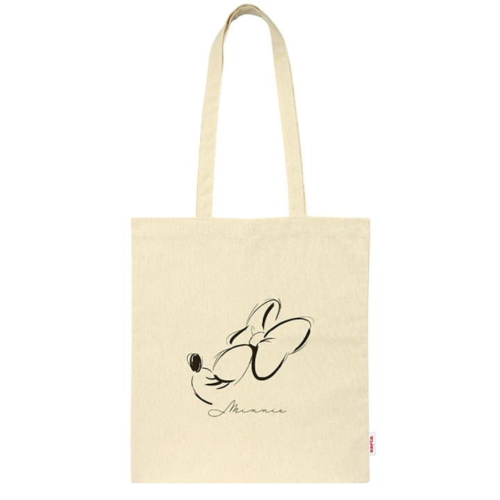 Safta Minnie Mouse Tote Bag Bolsa de Tela - Asas de Mano - Color Beige 1