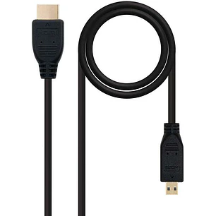 Nanocable Cable Micro HDMI v1.4 Macho a HDMI v1.4 Macho 1.80m - Alta Velocidad - Color Negro