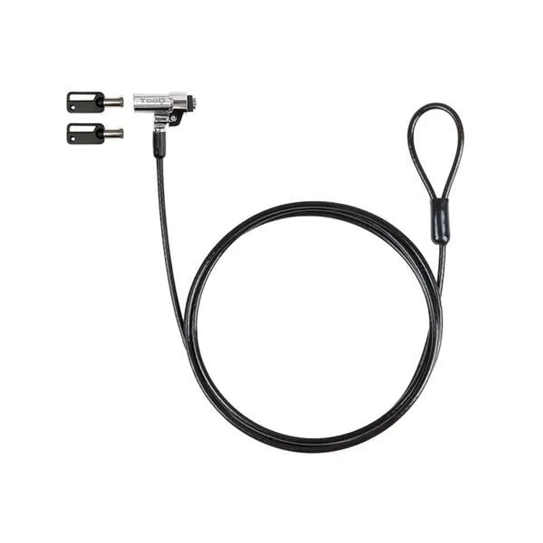 Tooq Cable Seguridad Nano 2.5x6mm Llave Para Portatiles - Color Gris 1