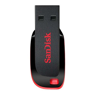 Sandisk Cruzer Blade Memoria USB 2.0 32GB - Ultra Compacta - Color Negro/Rojo (Pendrive)