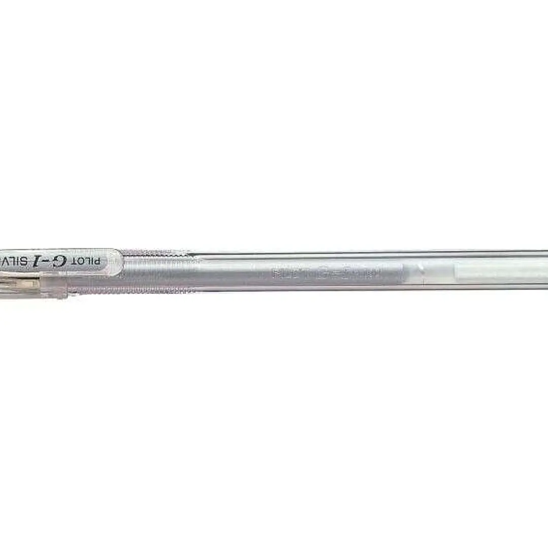 Pilot Boligrafo de Gel G1 - Recargable - Punta de Bola 0.7mm - Trazo 0.32mm - Cuerpo Transparente - Color Plata 1