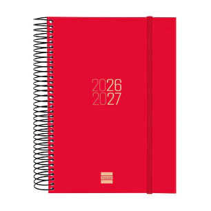 Finocam Espir Agenda Escolar 26/27 - 1 Dia por Pagina - Formato E10 - 155x212mm - Tapas de Polipropileno - Papel de 70g/m2 - Espiral Metalica - Esquin
