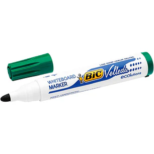 Bic Velleda 1701 ECOlutions Marcadores para Pizarra - Punta Redonda - Trazo de 1.5 mm - Tinta con Base de Alcohol - Ecologico - Borrado Optimo - Color
