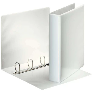 Esselte Carpeta Canguro con 4 Anillas Mixtas de 40mm - Formato A4 - 2 Bolsillos Exteriores - Certificado FSC - Color Blanco