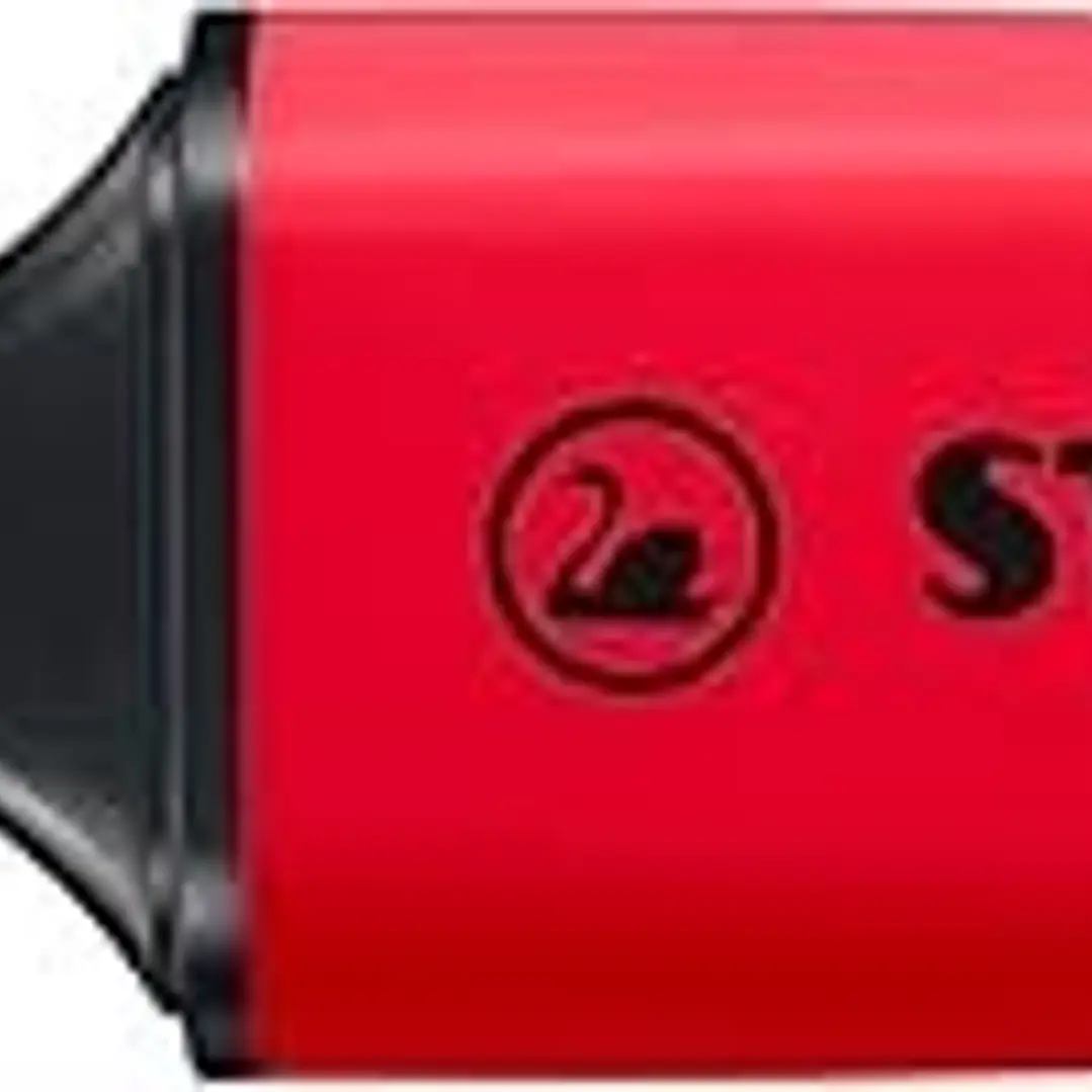 Stabilo Boss 70 Rotulador Marcador Fluorescente - Trazo entre 2 y 5mm - Recargable - Tinta con Base de Agua - Color Rojo Real 1
