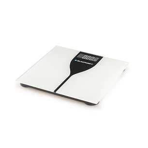 Blaupunkt Bascula Corporal - Capacidad 180kg - Pantalla Digital - Vidrio Templado - Encendido y Apagado Automatico - Color Blanco y Negro