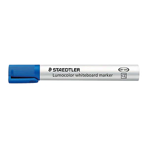 Staedtler Lumocolor 351 Rotulador para Pizarra - Punta Redonda - Trazo 2mm - Capuchon con Clip - Color Azul
