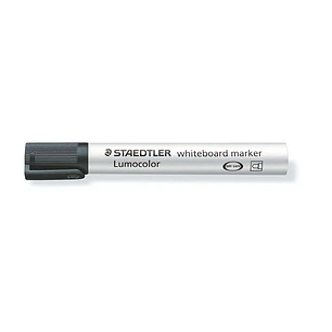 Staedtler Lumocolor 351 Rotulador para Pizarra - Punta Redonda - Trazo 2mm - Capuchon con Clip - Color Negro