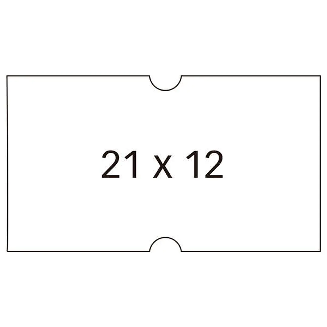 Apli Pack de 6000 Etiquetas Blancas para Maquinas Etiquetadoras de Precios de 1 Linea - Tamaño 21 x 12mm - 6 Rollos con 1000 Etiquetas Cada Uno - Adhe 1
