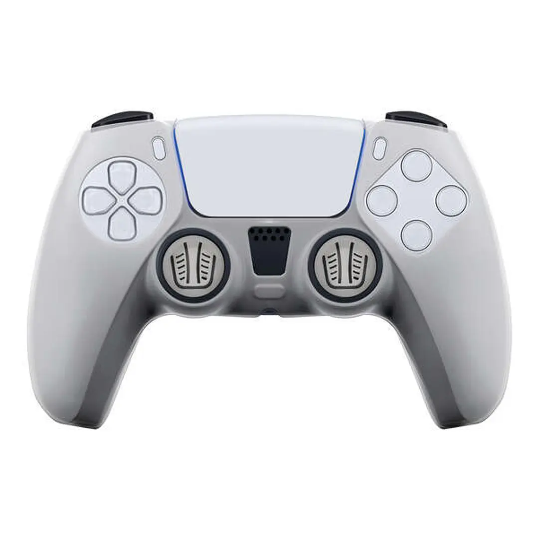 FR-TEC Funda de Silicona Transparente + Grips para Dualsense PS5 - Proteccion sin Alterar el Aspecto - Mejora el Agarre y Evita Manos Sudorosas - Incl 1