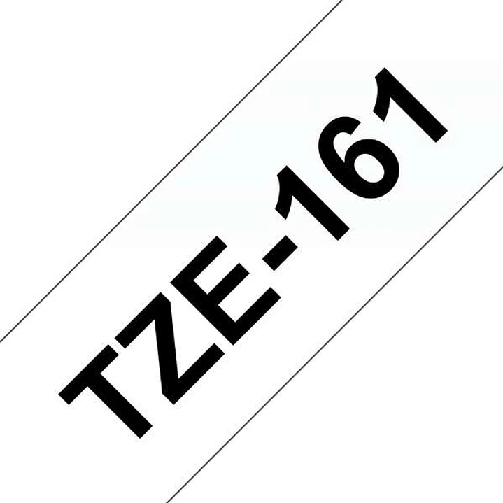 Brother TZe161 Cinta Laminada Generica de Etiquetas - Texto negro sobre fondo transparente - Ancho 36mm x 8 metros 1