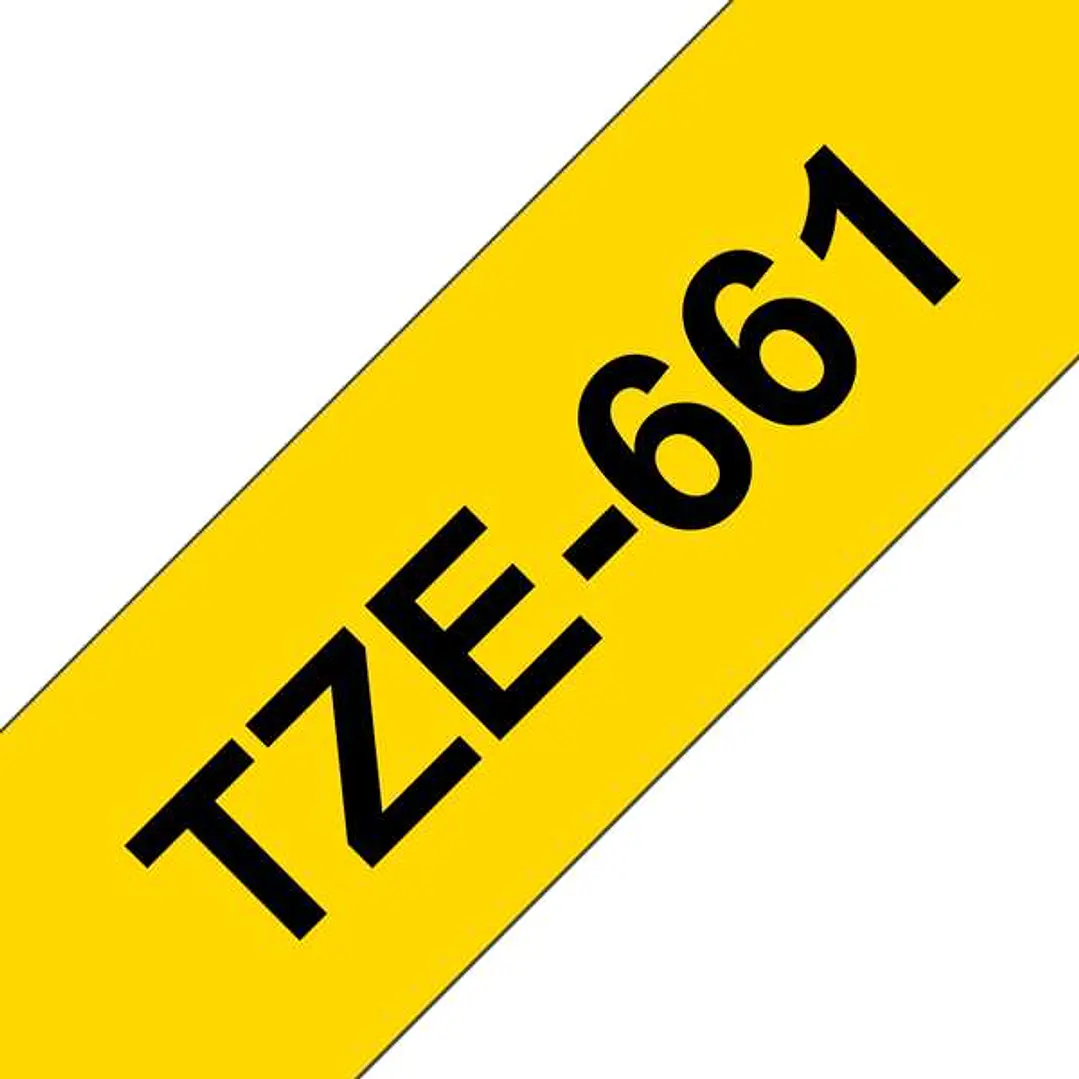 Brother TZe661 Cinta Laminada Generica de Etiquetas - Texto negro sobre fondo amarillo - Ancho 36mm x 8 metros 1