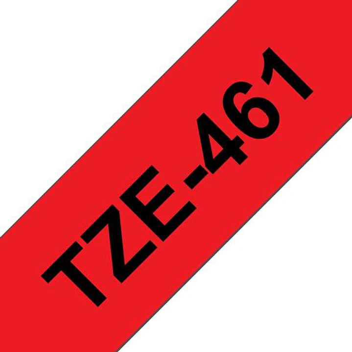 Brother TZe461 Cinta Laminada Generica de Etiquetas - Texto negro sobre fondo rojo - Ancho 36mm x 8 metros 1