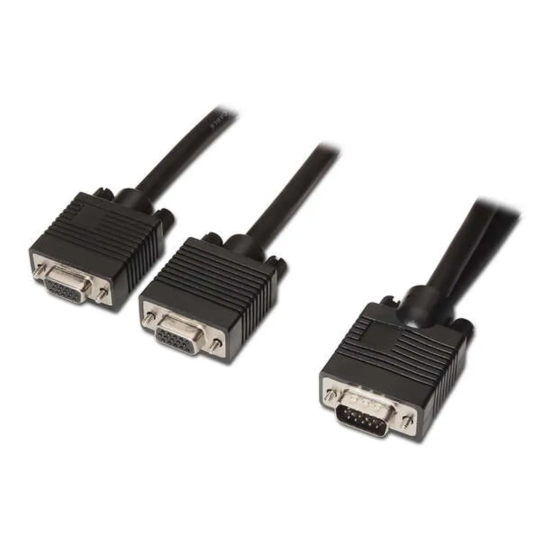 Aisens Cable Bifurcador SVGA - HDB15/M-2xHDB15/H - 45cm - Color Negro 1