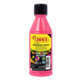 Jovi Tempera Paint Tempera Liquida Fosforescente 250ml - Brilla en la Oscuridad - Secado Rapido - Excelente Rendimiento - Facil Aplicacion - Buena Adh