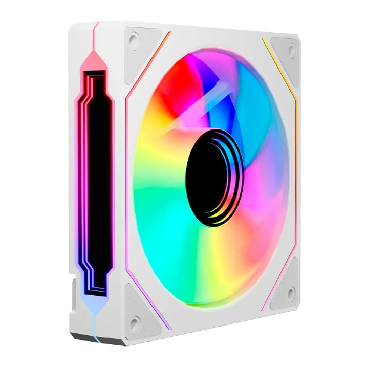 Abysm Gaming Arclight 3.0 Ventilador 120mm con Iluminacion ARGB - Velocidad Max. 1600rpm - Color Blanco 1