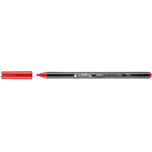 Edding 1300 Rotulador  - Punta Redonda - Trazo 2 mm. - Tinta con Base de Agua - Color Rojo