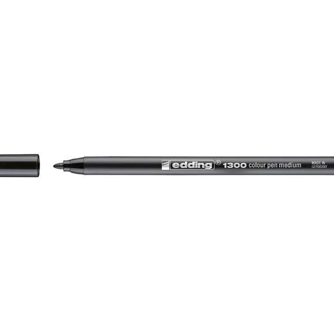 Edding 1300 Rotulador - Punta Redonda - Trazo 2 mm. - Tinta con Base de Agua - Color Negro 1