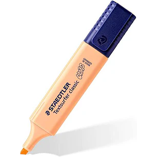 Staedtler Textsurfer Classic 364 Pastel Marcador Fluorescente - Punta Biselada - Trazo entre 1 - 5mm - Tinta con Base de Agua - Color Melocoton