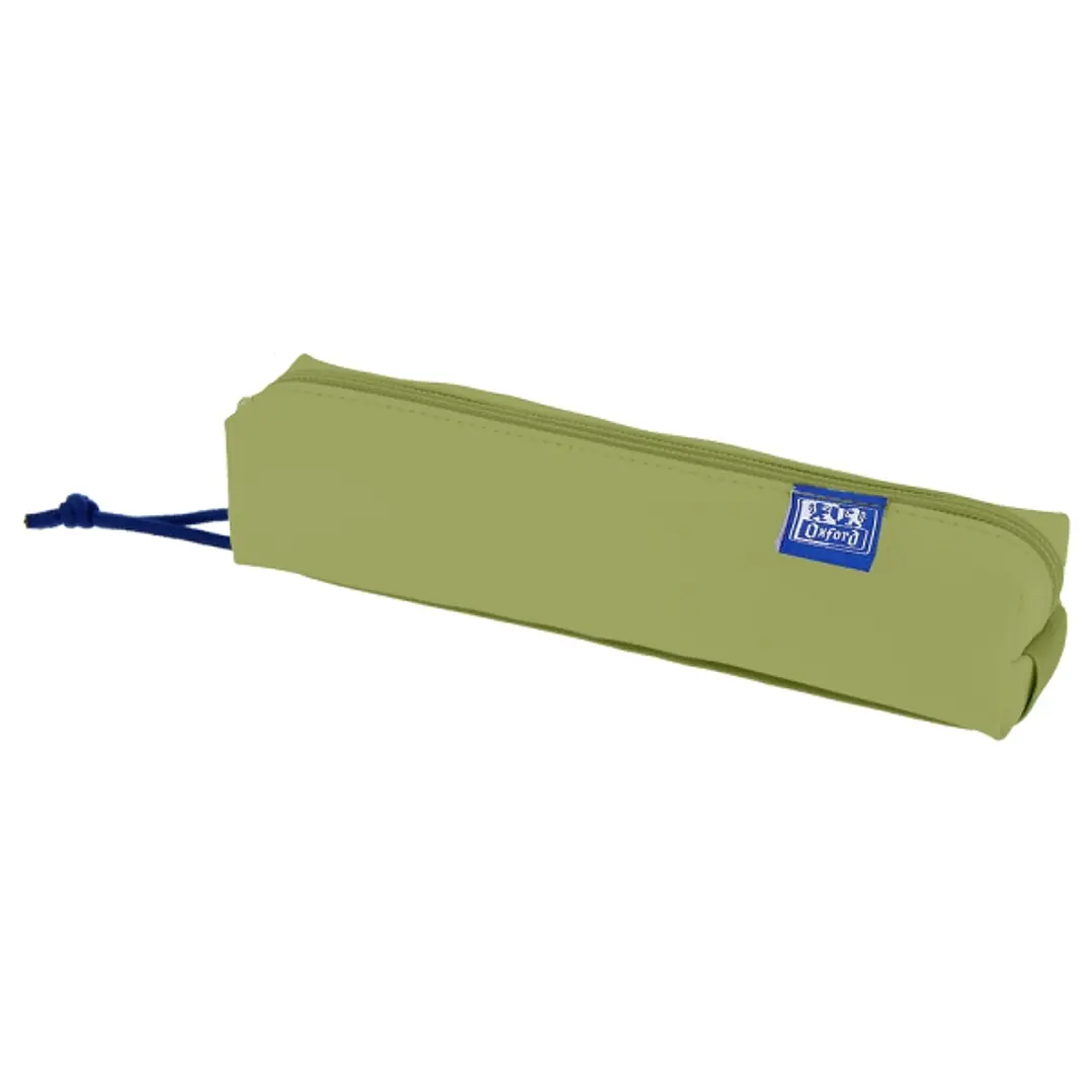 Oxford Kangoo Live and Go Estuche Cuadrado Compacto - Goma Elastica para Cuadernos - 22x4x4cm - Color Verde 1