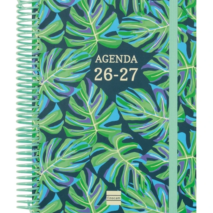 Finocam Diva Agenda Escolar 26/27 - 1 Dia por Pagina - Formato 4º - 155x212mm - Tapas de Carton Forrado - Papel de 80g/m2 - Espiral de Plastico - Esqu 1
