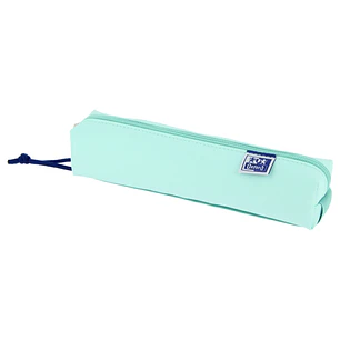 Oxford Live & Go Estuche Cuadrado Pequeño - Material Acolchado - Goma Elastica para unirlo al Cuaderno - Color Azul