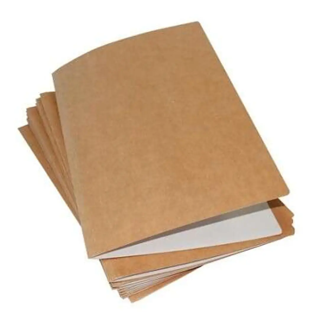 Mariola Pack de 50 Subcarpetas Kraft- Blanco 220gr - Formato Folio - Ranura para Fastener - Color Marron/Blanco 1