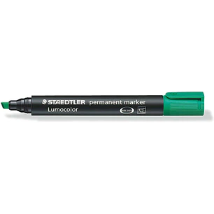 Staedtler Lumocolor 350 Rotulador Permanente - Punta Biselada 2-5mm aprox. - Tinta Base de Alcohol - Secado Rapido - Color Verde