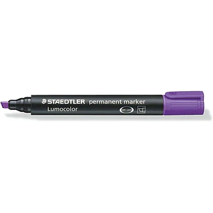 Staedtler Lumocolor 350 Rotulador Permanente - Punta Biselada 2-5mm aprox. - Tinta Base de Alcohol - Secado Rapido - Color Violeta