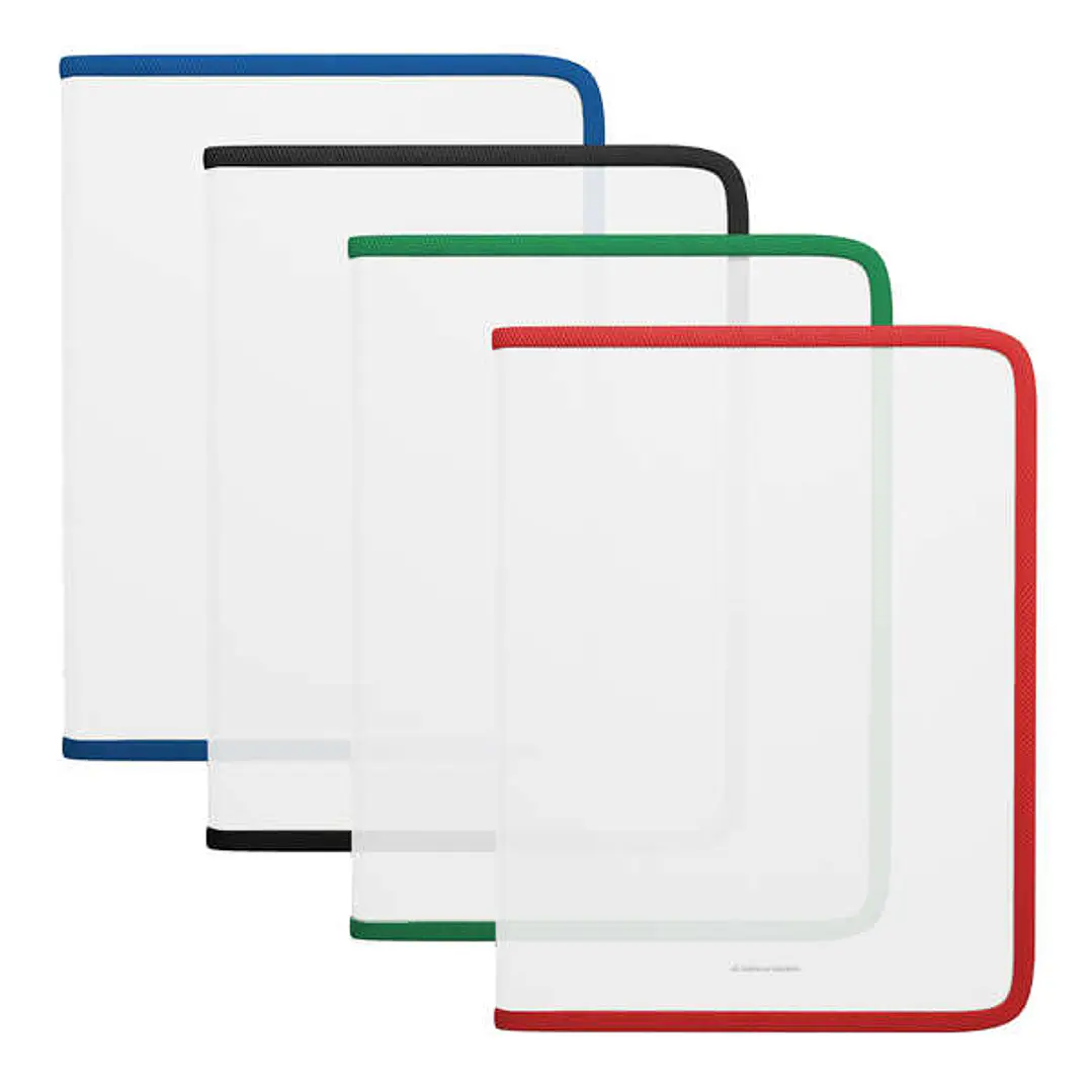 Erichkrause Matt Clear Carpeta con Cremallera A4+ - Material Transparente - Para Organizar y Transportar Documentos - Colores Surtidos 1