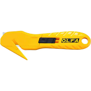 Olfa SK-10 Cuchilla de Seguridad con Hoja Oculta - Acero Inoxidable - Maxima Seguridad - Uso Ambidiestro