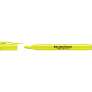Faber-Castell Textliner 38 Marcador Fluorescente - Cuerpo Fino - Punta Biselada - Trazo Grueso y Fino - Tinta con Base de Agua - Color Amarillo