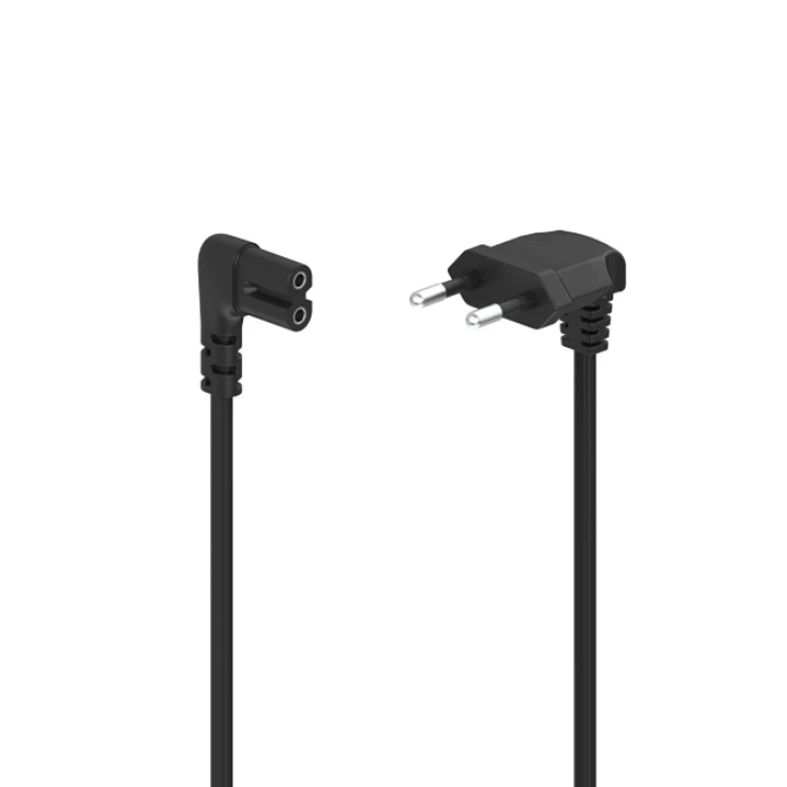Hama Cable de Alimentacion Acodado CEE7/16 Macho - Hembra C7 - Longitud 1.5m - Seccion 0.75mm2 - Color Negro 1