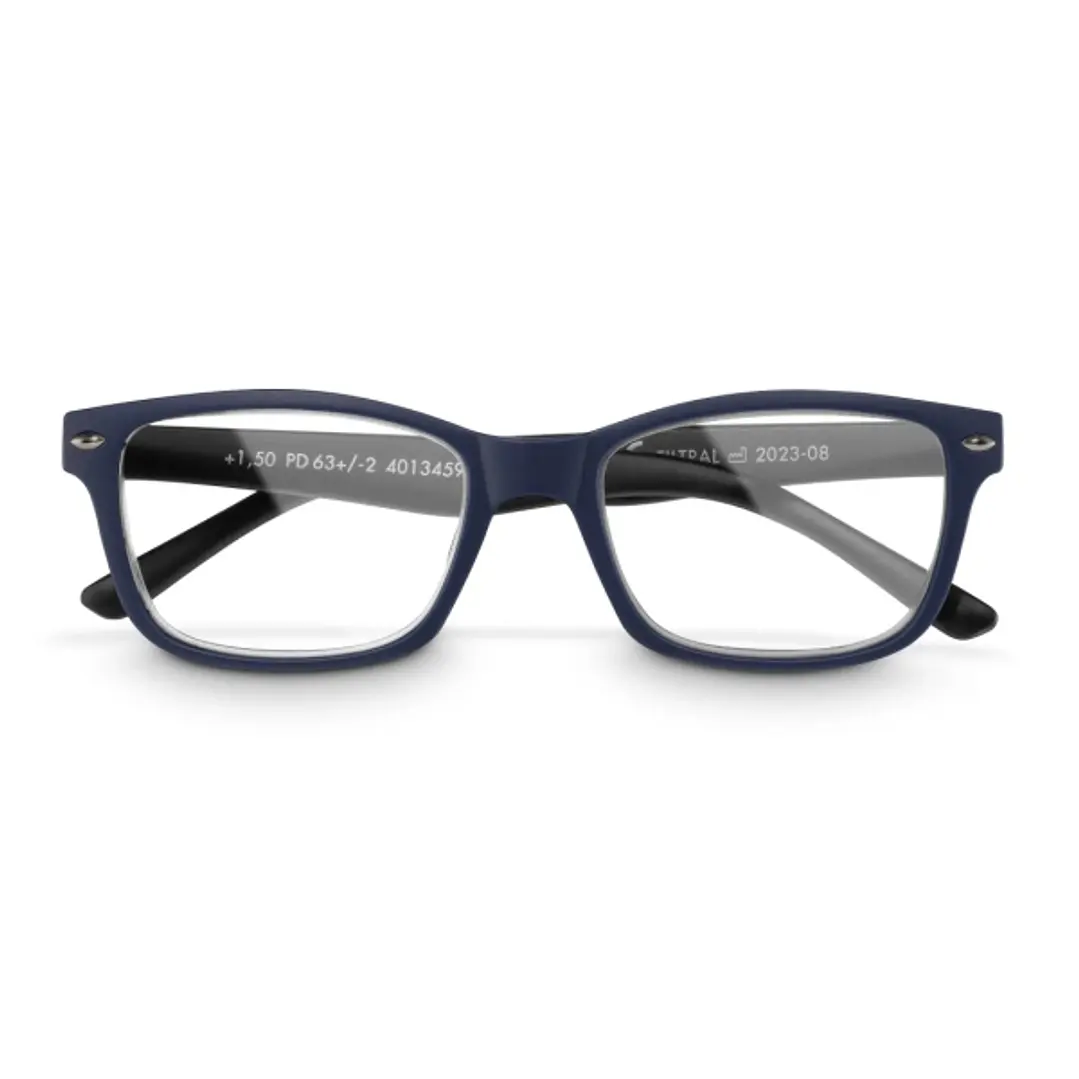 Hama Gafas de Lectura de +2.0 Dioptrias - Montura de Plastico Reciclado - Unisex - Color Azul y Negro 1