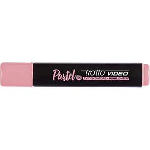 Tratto Video Pastel Marcador Fluorescente - Punta Biselada - Tinta al Agua - Secado Rapido - Color Rosa Pomelo