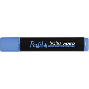 Tratto Video Pastel Marcador Fluorescente - Punta Biselada - Tinta al Agua - Secado Rapido - Color Azul Arandano