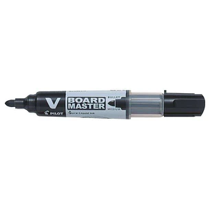 Pilot V-Board Master Begreen Rotulador para Pizarra Blanca - Punta Redonda 6mm - Trazo 2.3mm - 91% Plastico Reciclado - Recargable - Color Negro