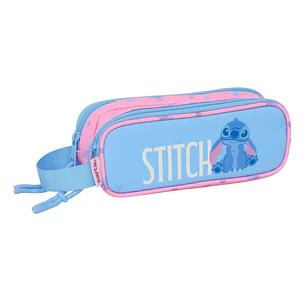Safta Stitch Bright Portatodo - Cremallera - Asa Lateral - 1L - 210x60x80mm - Color Azul