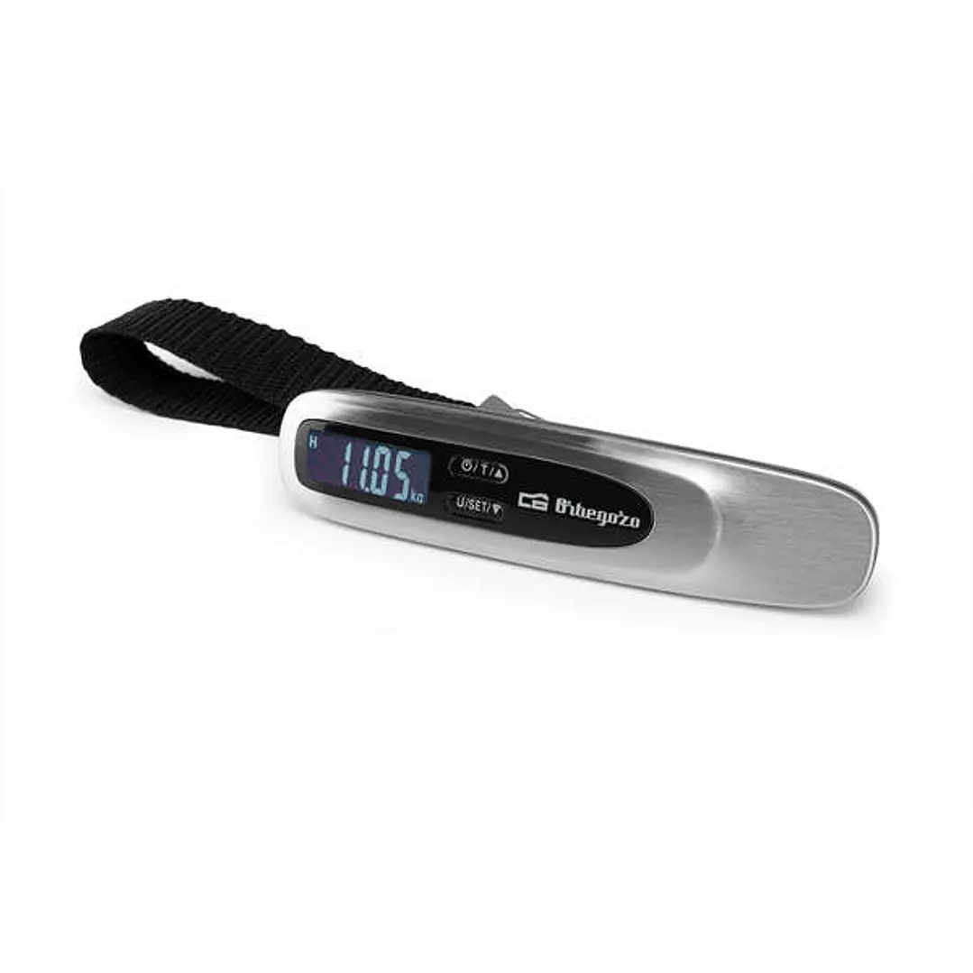 Orbegozo PC 4200 Peso Maletas Compacto - Preciso y Ligero - Ajuste de Objetivo de Peso - Materiales Resistentes - Sensor de Alta Precision - Pesa hast 1