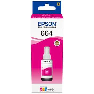 Epson T6643 Magenta Botella de Tinta Original - C13T664340