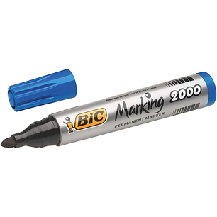Bic Marking 2000 Ecolutions Rotulador Permanente - Tinta con Base de Alcohol - Ecologico - Secado Rapido - Color Azul