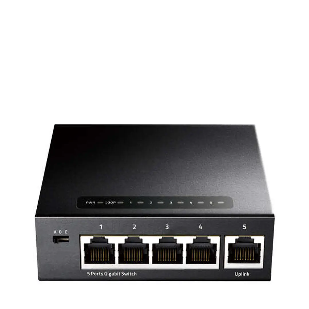 Cudy GS105 Switch 5 Puertos Gigabit Adaptables 10/100/1000 Mbps 1