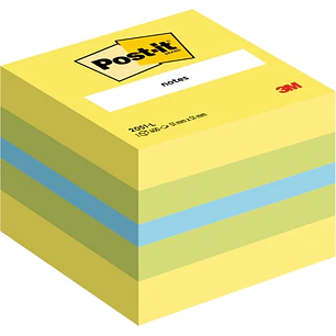Post-It Cubo de 400 Notas Adhesivas Reposicionables - Forma Cuadrada - 51x51mm - Colores Surtidos