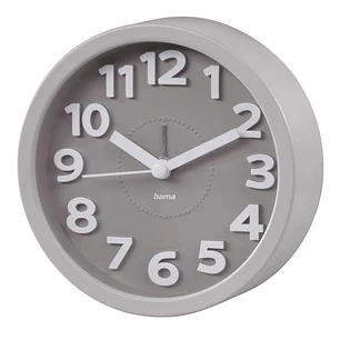 Hama Retro Reloj Despertador Analogico - Estilo Retro - Funciona con 1 Pila AA - 12x4cm - Color Gris