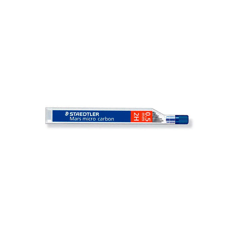 Staedtler Mars Micro Carbon 250 Tubo de 12 Minas de Grafito - Dureza 2H - Trazo 0.5mm - Alta Resistencia 1