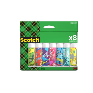 Scotch Pack de 8 Pegamentos en Barra Adhesivo Solido - 8gr por Unidad - Color Transparente