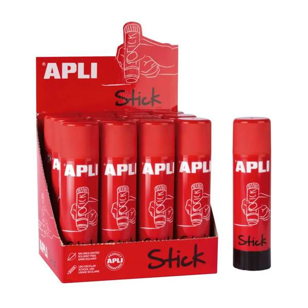 Apli Barra de Pegamento Adhesivo 21g - No Toxica - Secado Instantaneo - No Arruga o Humedece el Papel - Apto para Uso Escolar 1