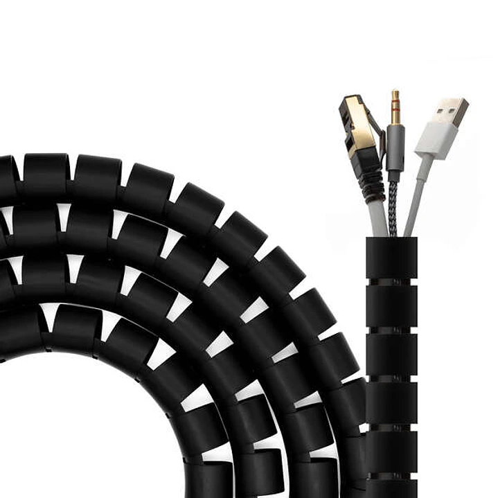 Aisens Organizador De Cable En Espiral 25mm - 3.0m - Color Negro 1